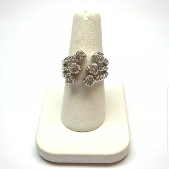 ❌SOLD Judith Ripka Diamonique Sterling Ring 7 - Picture 2 of 8
